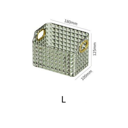 Förvaringslåda Makeup Förvaringskorg MÖRKGRÖN L