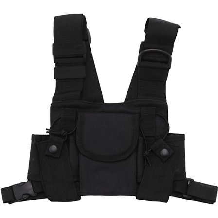 Taskuradio Rintavaljaastimet Rinta Kasvopakkaus Laukku Kotelo Liivit Takilaus Kantolaukku 2-suuntaiselle Radiopuhelimelle Sovellettu UV-5R Musta