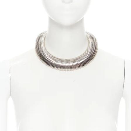 Saint Laurent Vintage Pre-owned Metal necklaces , Grijs , Dames , Maat: ONE Size Vintage Sieraden