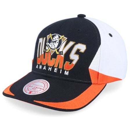 Mitchell & Ness - Negro adjustable Gorra - Anaheim Ducks Retrodome Pro Black Snapback @ Hatstore