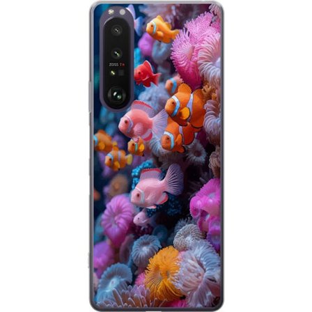 Kompatibelt Mobilskal till Sony Sony Xperia 1 III Fisk Korall Hav Ocean Underwater