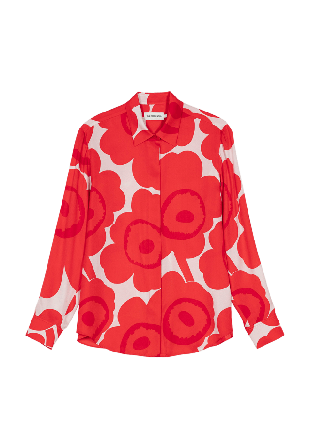 Marimekko Maija Unikko Shirt Skjortor Dam Röd 38