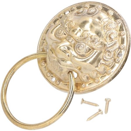 Antik dørringhåndtag, dørhammer i messing, dørhardware til terrasse