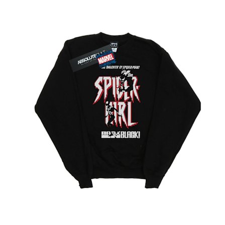 Marvel Dam/Kvinnor Spider-Girl Back In Black Sweatshirt S Bla