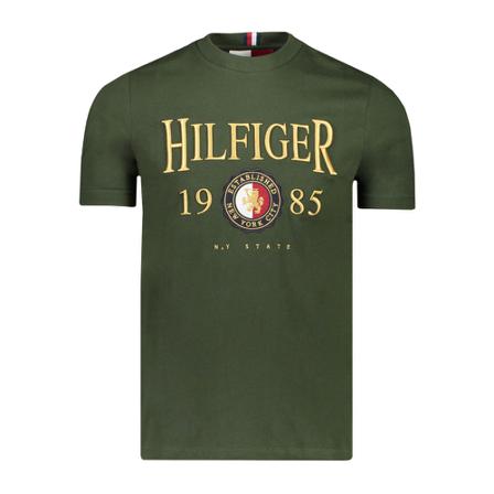 Tommy Hilfiger, T-shirt Groen, Heren, Maat:S,Katoen