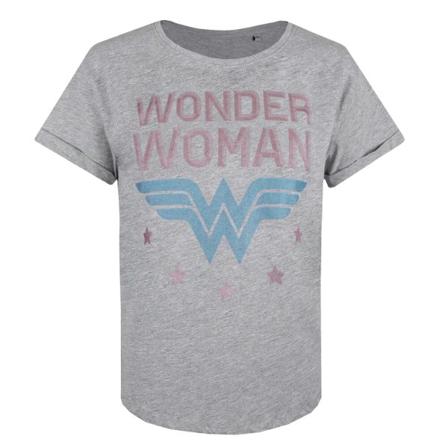 Wonder Woman Dam/dam Stars Bomull T-shirt Xl Sportgrå