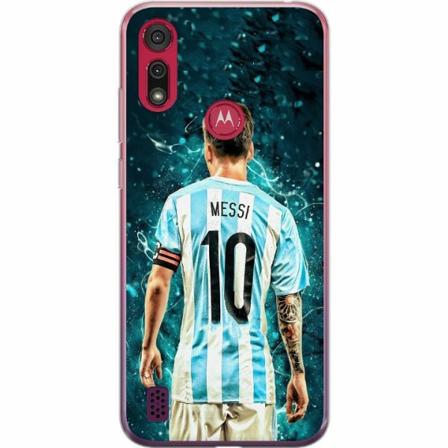 Motorola Moto E6s (2020) Genomskinligt Skal Messi