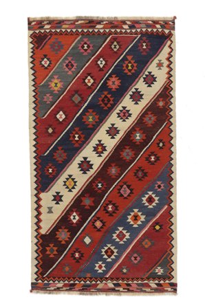 Vintage Pequeño Kilim Vintage Alfombra 143X267 Lana