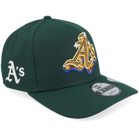 New Era - MLB Groen adjustable Cap - Oakland Athletics 9FIFTY Emblem Green A-Frame Adjustable @ Hatstore