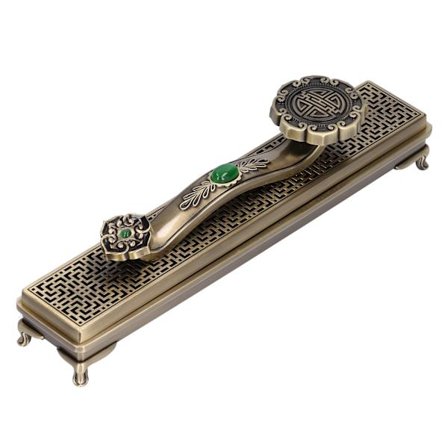 Bronse Ruyi Antikk Metall Røkelsesholder Brenner for Hjemmekontor Yoga Dekor