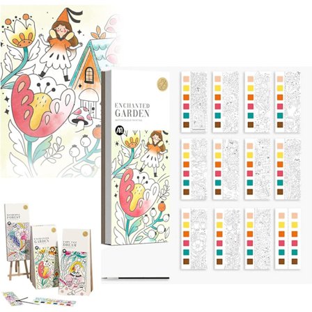 Pocket akvarell målarbok, pocket akvarell målarbok för barn, reseficka akvarell målarbok