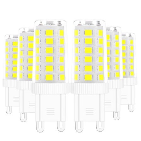 6-pak 5W G9 LED-pære, svarende til 40W halogenpære Hvid 6000K