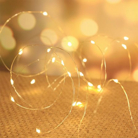 LED-stjernehimmel, lyskæde til indendørs og udendørs dekoration bryllup hjemmefest juleferie, vandtæt, batteridrevet. (Varm hvid)