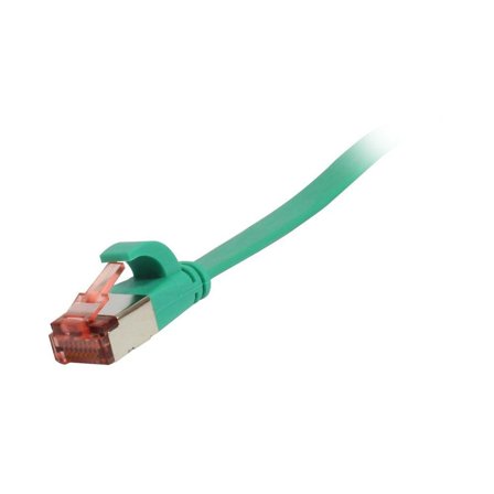 SYNERGY Patchkabel RJ45, CAT6 250Mhz, 0,15m grün, FTP(U/FTP), TPE(Superflex), Flach, Synergy 21,