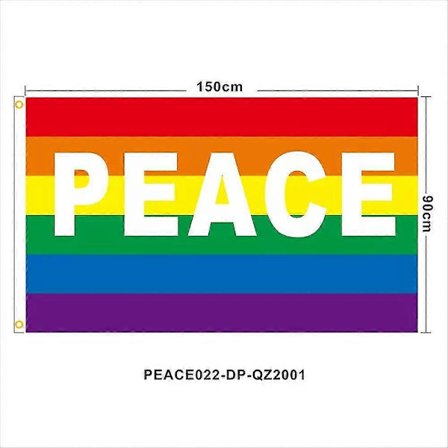 Fredsflag med duesymbol til gårdhave, græsplæne eller udendørs brug i hjemmet