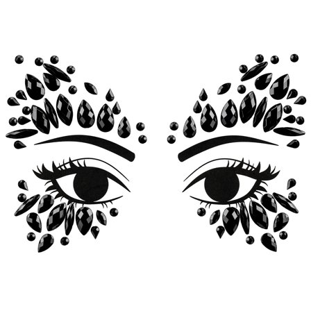 Face Jewels Svart C