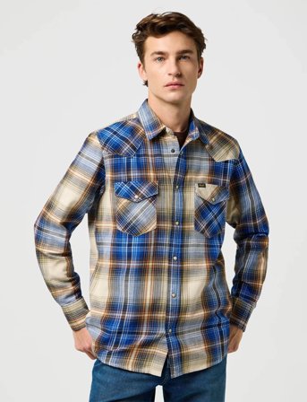 Wrangler Western Indigo Shirt - Blue - XL
