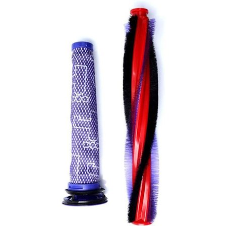 Huvudborste + filter för DYSON V6 Animal/Fluffy DC58 DC59 DC61 DC62 Dammsugare Reservdelar Tillbehör, 225mm