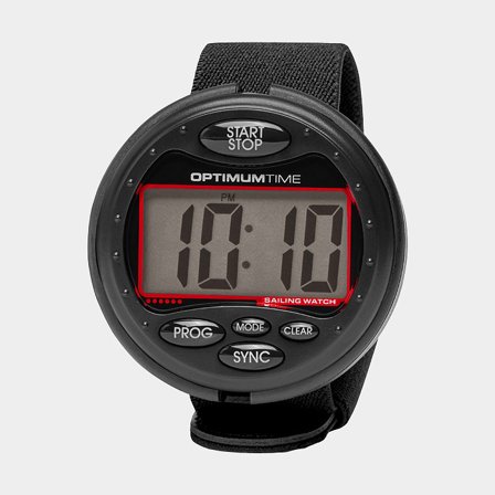 Optimumtime OS3 sailing watch black with red