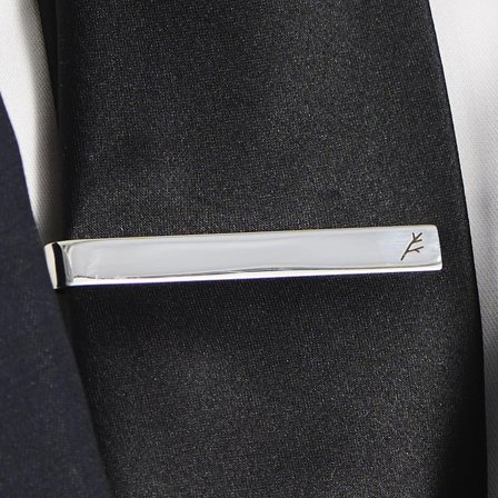 Polished Stainless Steel Tie Bar for Men - Tie clips for skinny ties
