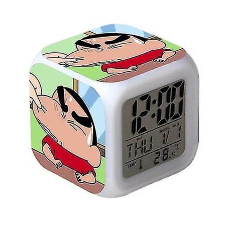 Crayon Shin-chan Colorful Alarm Clock Gift Alarm Clock Color Change Color Clock Style P