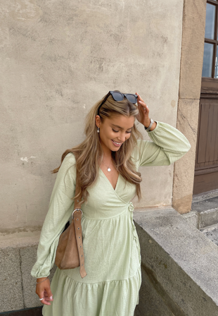 Happy Holly Structure Wrap Dress Klær