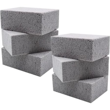 6-pakning Grillrengjøringssteiner, Gjenbrukbare Rengjøringsklumper, Grillstein Pimpsteinrenser for Rengjøring av Grill/Stekeplater/Ovnfliser