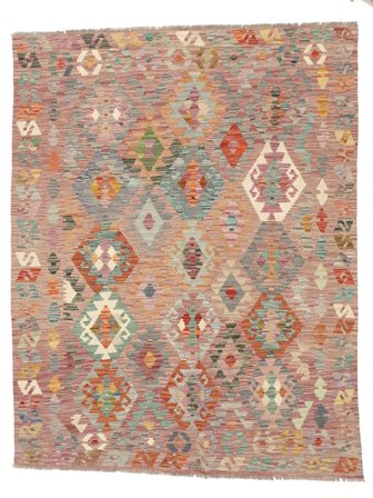 Koberec Orientální Kelim Afghán Old Style 151X195 Hnědá/Oranžová (Vlna, Afghánistán)
