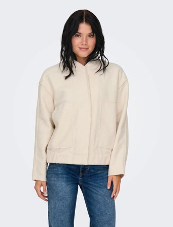 ONLY Onlgaia Boucle Bomber Cc Otw - White - XL