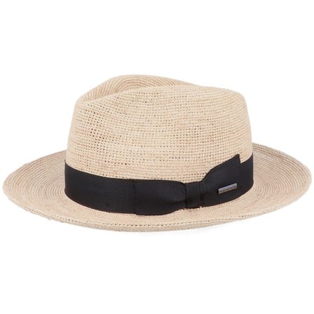 Stetson - Beige Straw Hut - Crochet Straw Fedora @ Hatstore