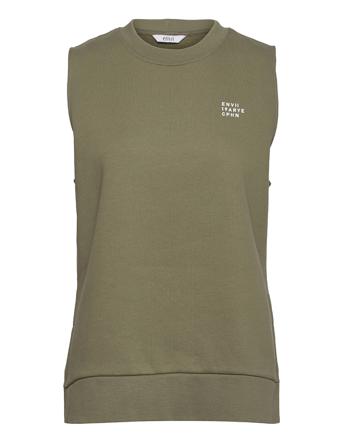 Enmonroe Vest Logo 5304 T-shirts & Tops Sleeveless Vihreä Envii