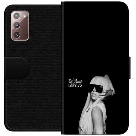 Yhteensopiva Lompakkokotelo Samsung Galaxy Note20 Stranger Things juliste, jossa pyöräily siluetteja ja punainen salamamyrsky dramaattisessa retro -mu