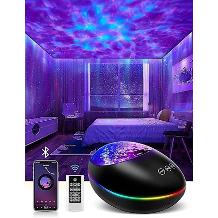 Galaxy Projector, Skylight Ocean Wave Galaxy Light For Adults Kids Bedroom, Star Projector Night Light With White Noise, Timer, Bluetooth Speaker
