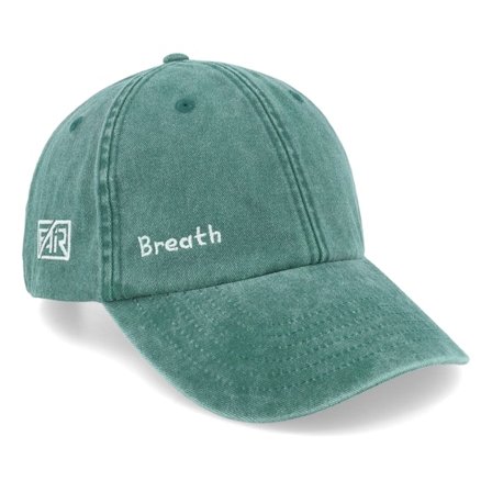 Fair - Vert unconstructed Casquette - Breath Side Logo Washed Green Dad Cap @ Hatstore
