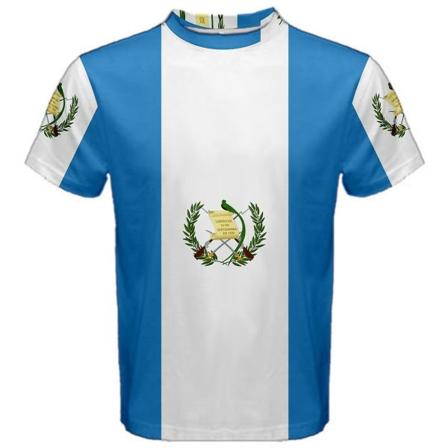 Guatemala flag sublimeret sporttrøje Hvid XXL 50-52 tommer bryst (124/136 cm)