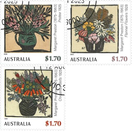 Australien - Margaret P. Blomster (3) # - Stemplet sæt