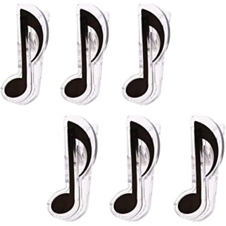 6-delt plastik nodeklemme (sort) musikur, klaverbogside,