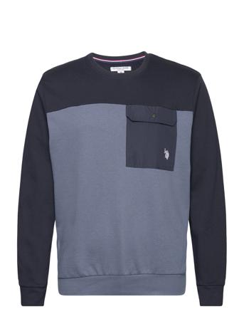 Uspa O Neck Sweat Edvin Men Sweat-shirt Genser Blå U.S. Polo Assn.*Betinget Tilbud