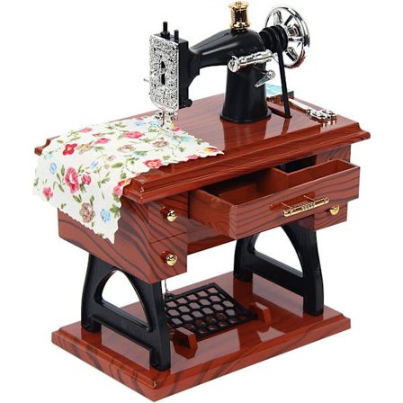 Mini Vintage Musikboks Simulering Symaskin Fødselsgave Barn