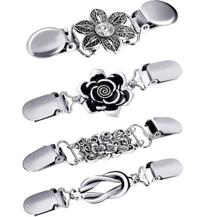 4-delt vintage genser sjal-klemmer Dame skjorte Brosje-klemmer_paris