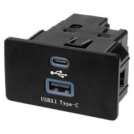 Dubbel USB gränssnittsmodul kompatibel för EDGE F-150 F-250 F-350 F-450 HC3Z-19A387-D Hubmodul Multimediaanslutning