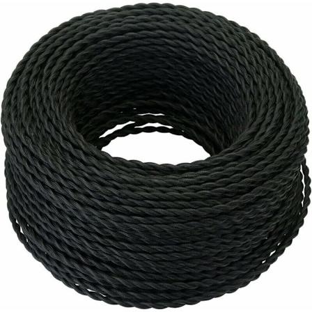 Tekstiili sähköjohto 10M,Retro kierretty punottu hamppuköysi kaapeli