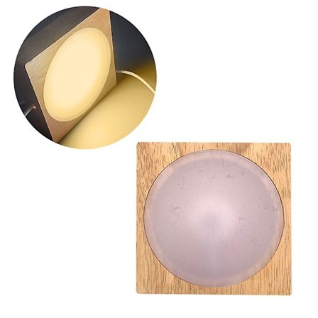 Led lysbase hvit/varm lys rund/firkant utstillingsstativ for 3d glasskulekunst