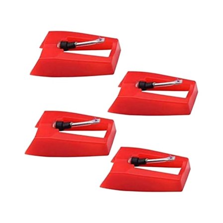 4-pack Rubin Skivspelarnål Skivspelare Stylus Ersättning Grammofon Vinyl Skivspelare Stylus-Perfet