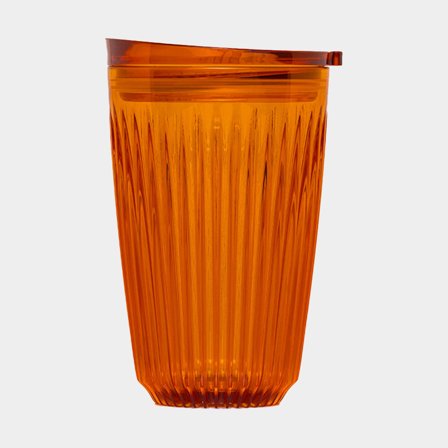 Mug voyage / tasse à café avec couvercle HuskeeRenew & Lid 12oz Amber, tritan recyclé, orange, 35 cl / 350 ml