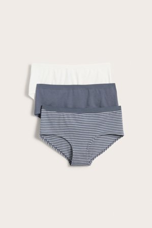 Kappahl | 3-pk. hipstertruser i bomull | Grå