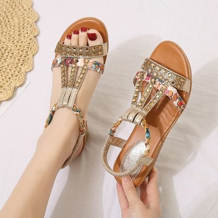 Damesandaler Slingback Sko GOLD 37