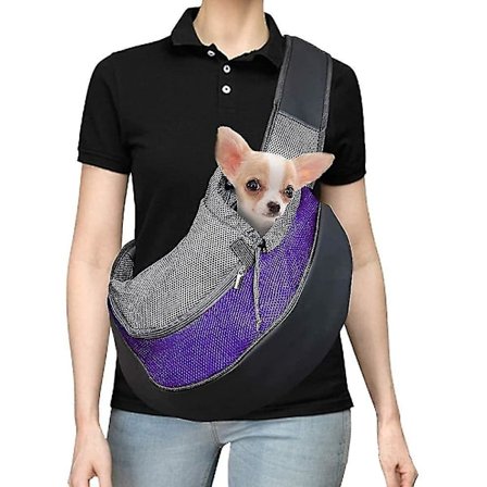 Bärsele för husdjur. Hundbärare. Katt husdjur handfri bärare axelväska. Justerbar axelrem andningsbar mesh med framficka hundbärare. Hand Fr