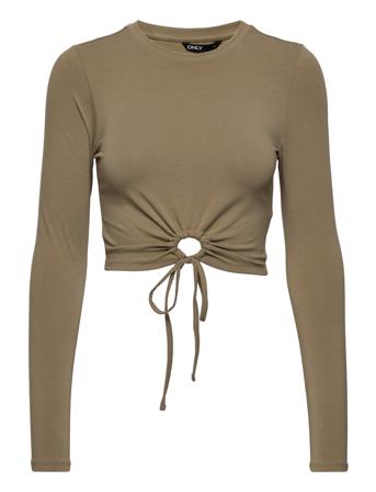 Onllive Love Ls Front Detail Top Cs Nn Khaki ONLY