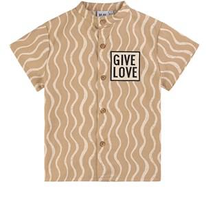 Beau Loves Caramel Wiggle Print Shirt 4-5 Years - Tops - 4-5 years - Beige - Junge